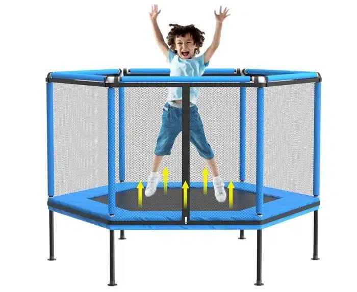 טרמפולינת קפיצים לילדים בצורת משושה | 160 ס"מ – תמונה 2