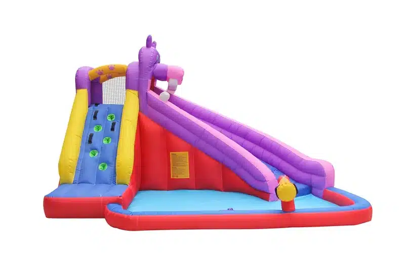 מתקן קפיצה מתנפח עם מים בינוני | היפופוטם | JUMPER | שיכשוכית + מגלשה + קיר טיפוס – תמונה 2