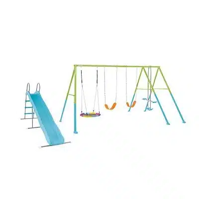 נדנדת ארבע חלקים ומגלשה 1.70 מטר לחצר לילדים | 424X235X200 ס"מ | INTEX