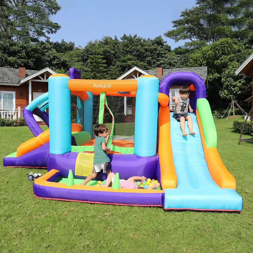 מתנפח יבש עם שתי מגלשות - Air My Fun | מק״ט D82003 – תמונה 2
