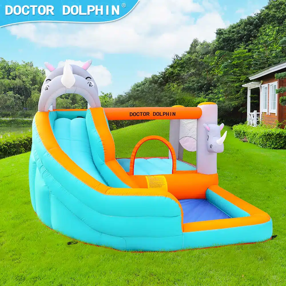 מתקן קפיצה מתנפח הקרנפים | המקפצה הרטובה | Doctor Dolphin – תמונה 2