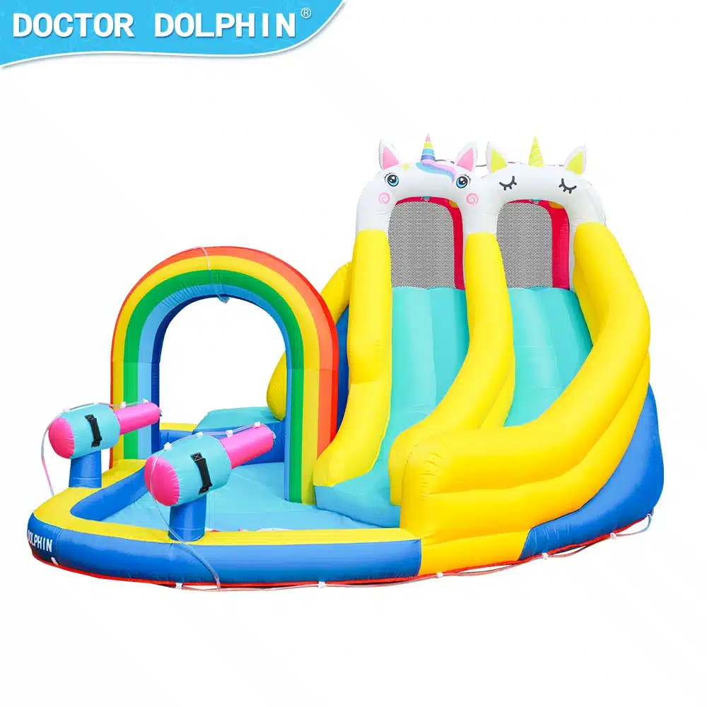 מתקן מתנפח עם מים גדול יוניקורן קשת בענן | Doctor Dolphin – תמונה 4