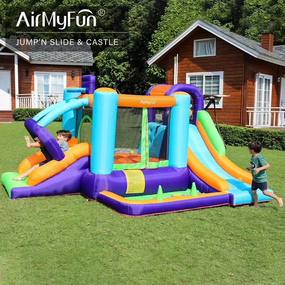 מתנפח יבש עם שתי מגלשות - Air My Fun | מק״ט D82003 – תמונה 5
