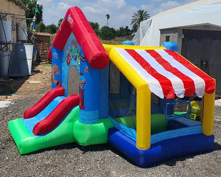 מתקן קפיצה מתנפח בינוני | בית הצעצוע | Jumpy Jump | משטח קפיצה+מגלשה+בריכת כדורים – תמונה 5
