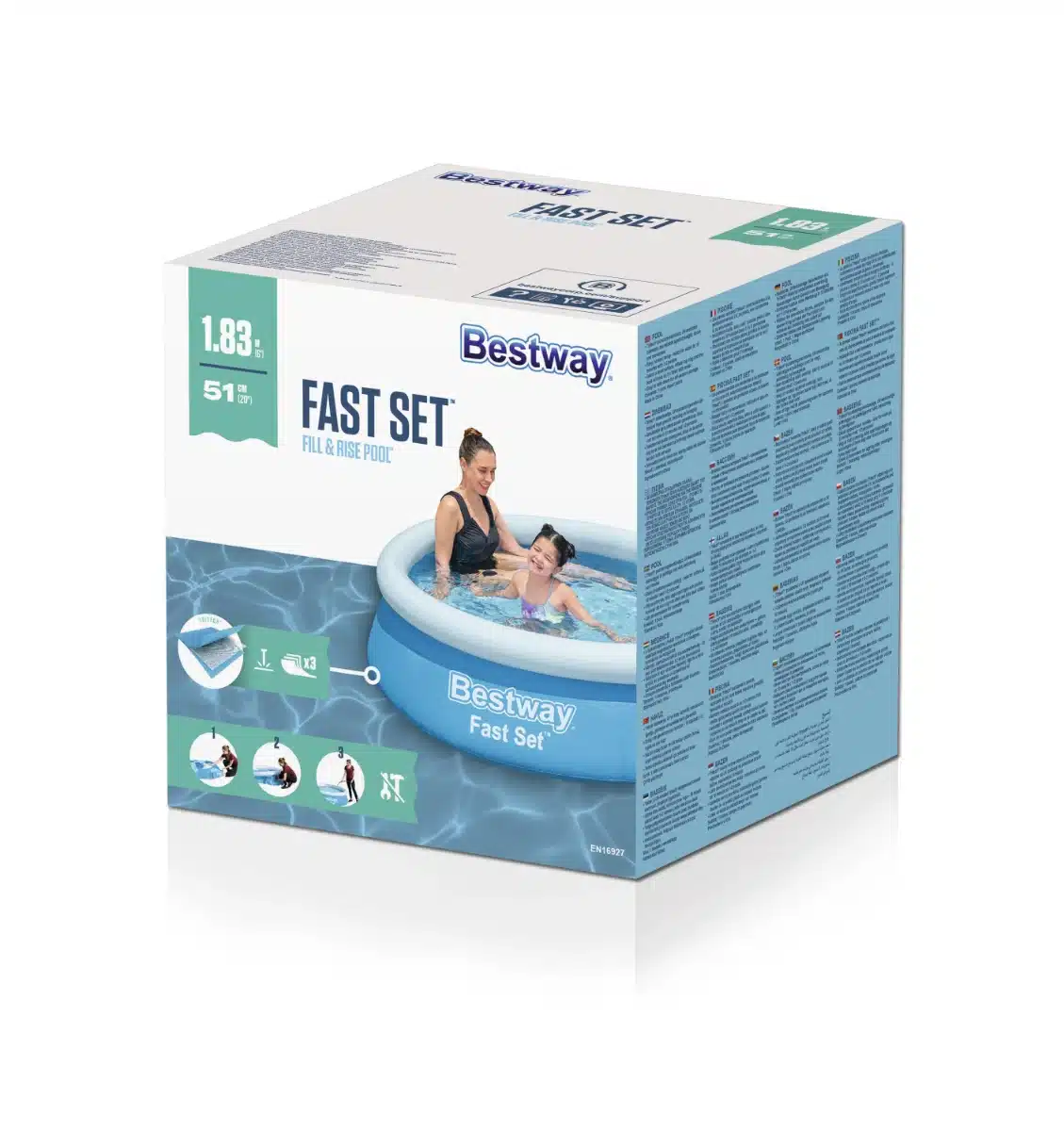 בריכה משפחתית עגולה | 183X51 ס"מ | BESTWAY | FAST – תמונה 4